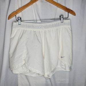 Nike Lined Running Shorts White Size XL
